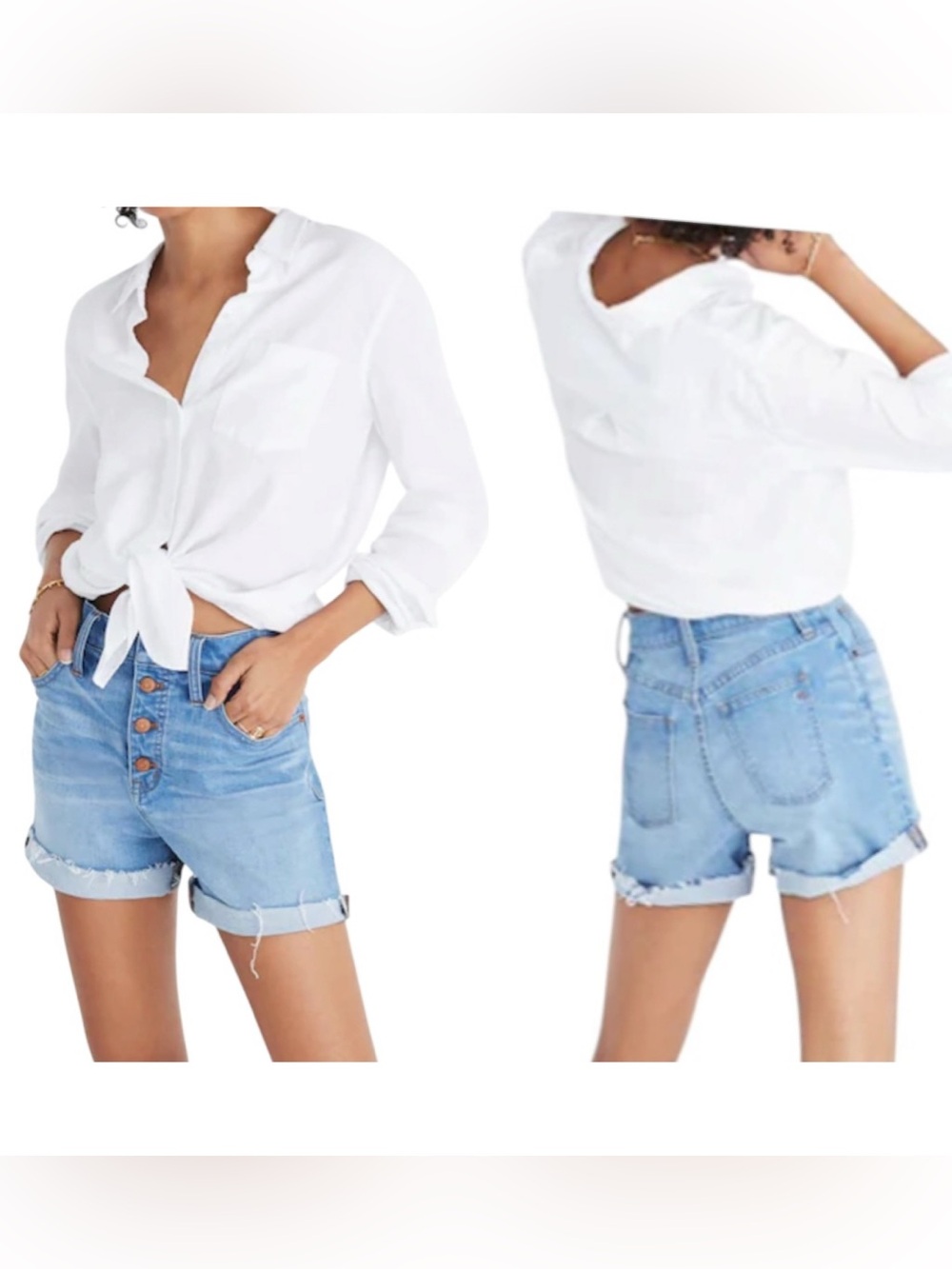 Madewell High-Rise denim shorts Button Front edition waist 26”